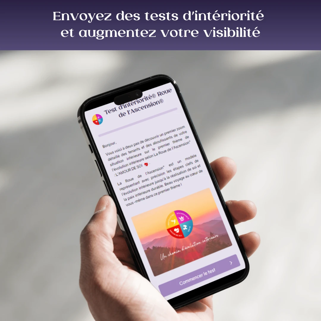 Interface plateforme mobile - Test d'intériorité